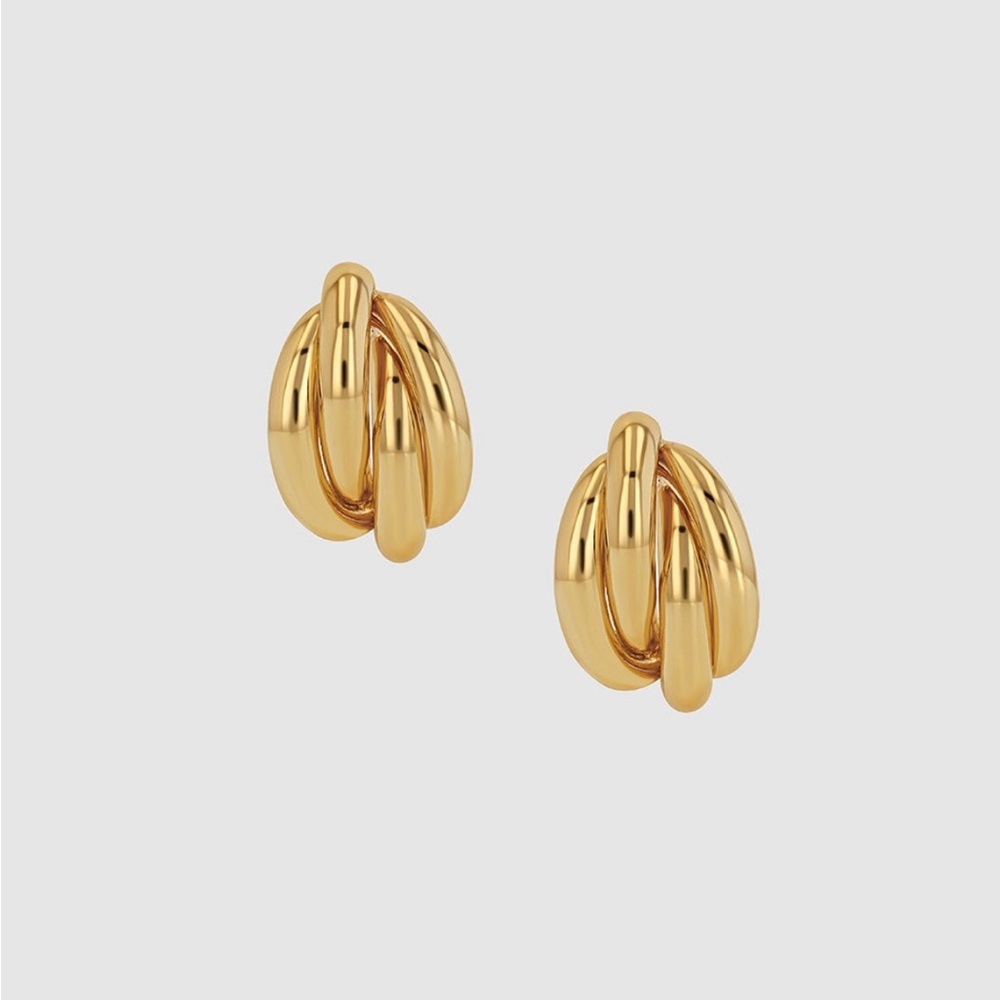 Anine Bing Gold staple Earrings